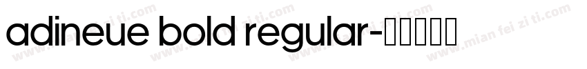adiNeue Bold Regular字体转换